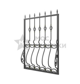 Решетка на окно дутая кованая 6-45